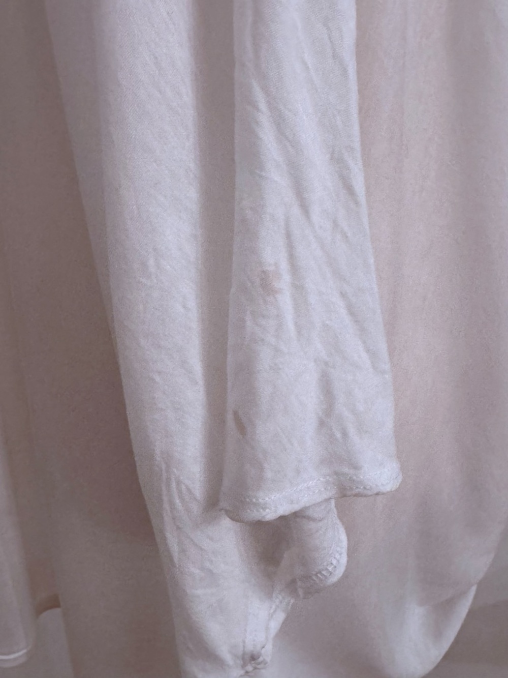 Helmut Lang White Draped Wrap Top Dolman Sleeve Asymmetric Hem Sz L - Picture 3 of 7